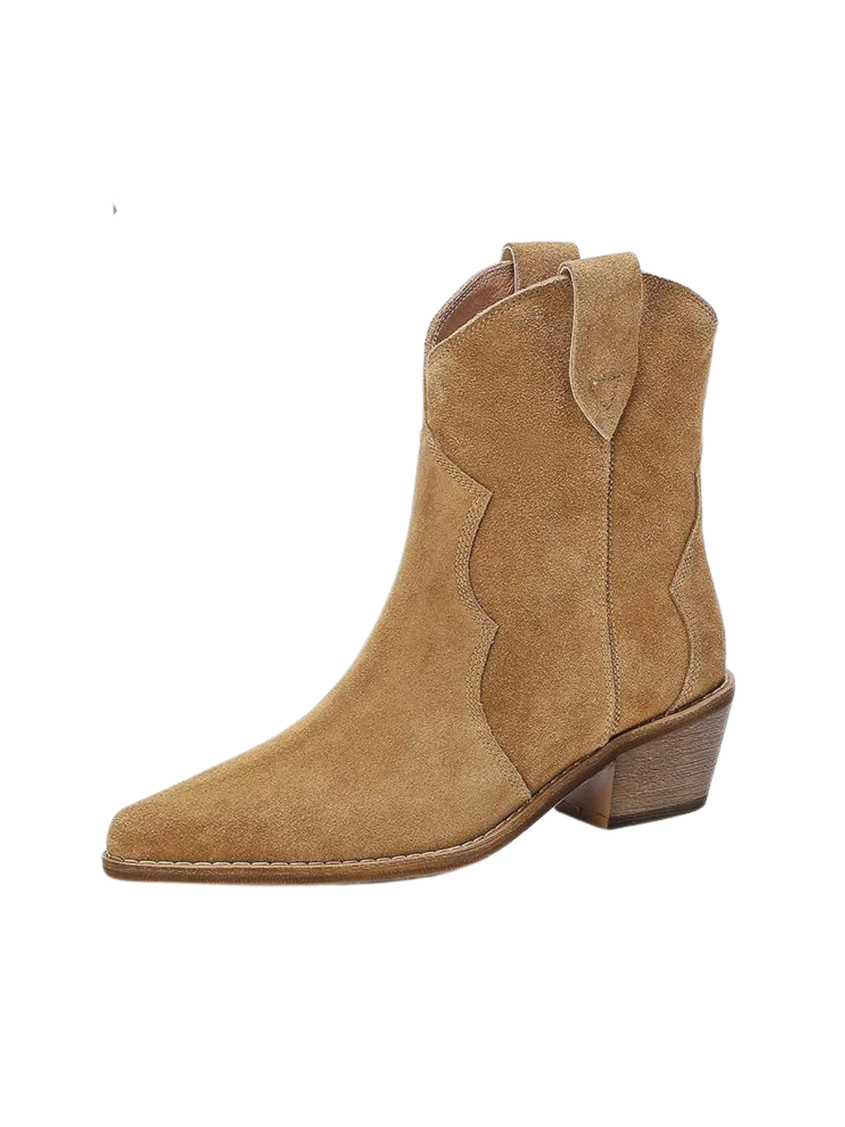 Classic Cow Suede Western Ankle Boots