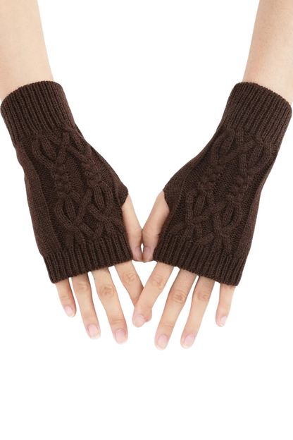 CozyKnit Half-Finger Gloves