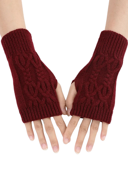 CozyKnit Half-Finger Gloves