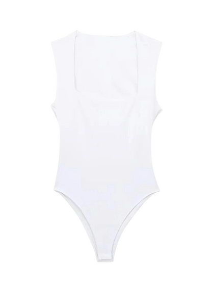 Sleeveless Square Neck Bodysuit