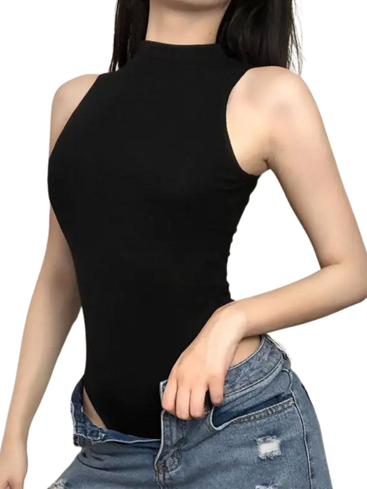 Black Sleeveless Tank Body