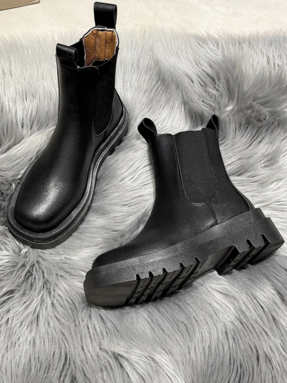 Flatform Ankle Chelsea Boots