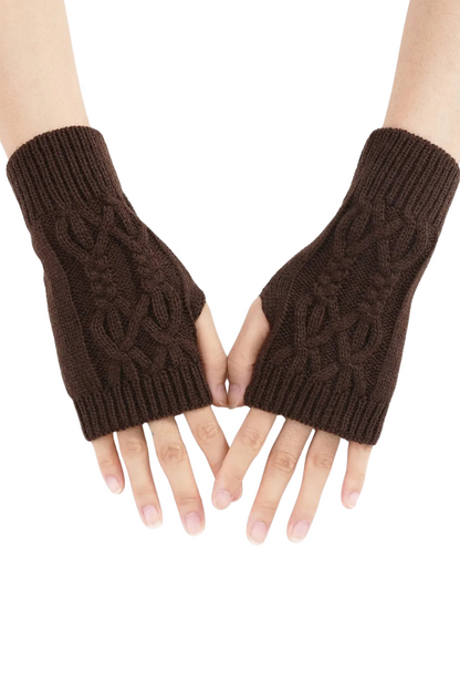 CozyKnit Half-Finger Gloves