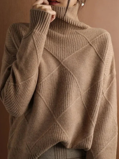 Chic High-Neck Thick Sweater