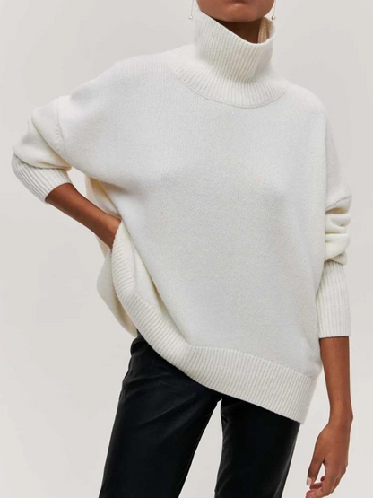 Oversized Turtleneck Knit Sweater