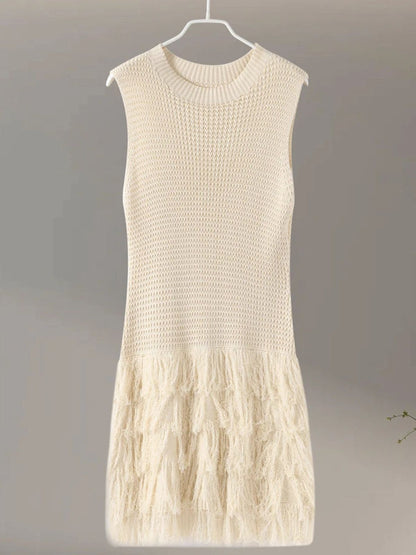 Tassel Knit Sleeveless Dress