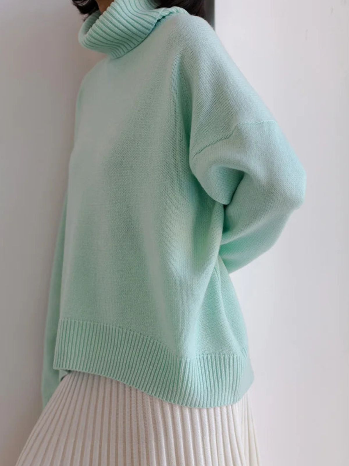 Soft Knit Oversized Turtleneck