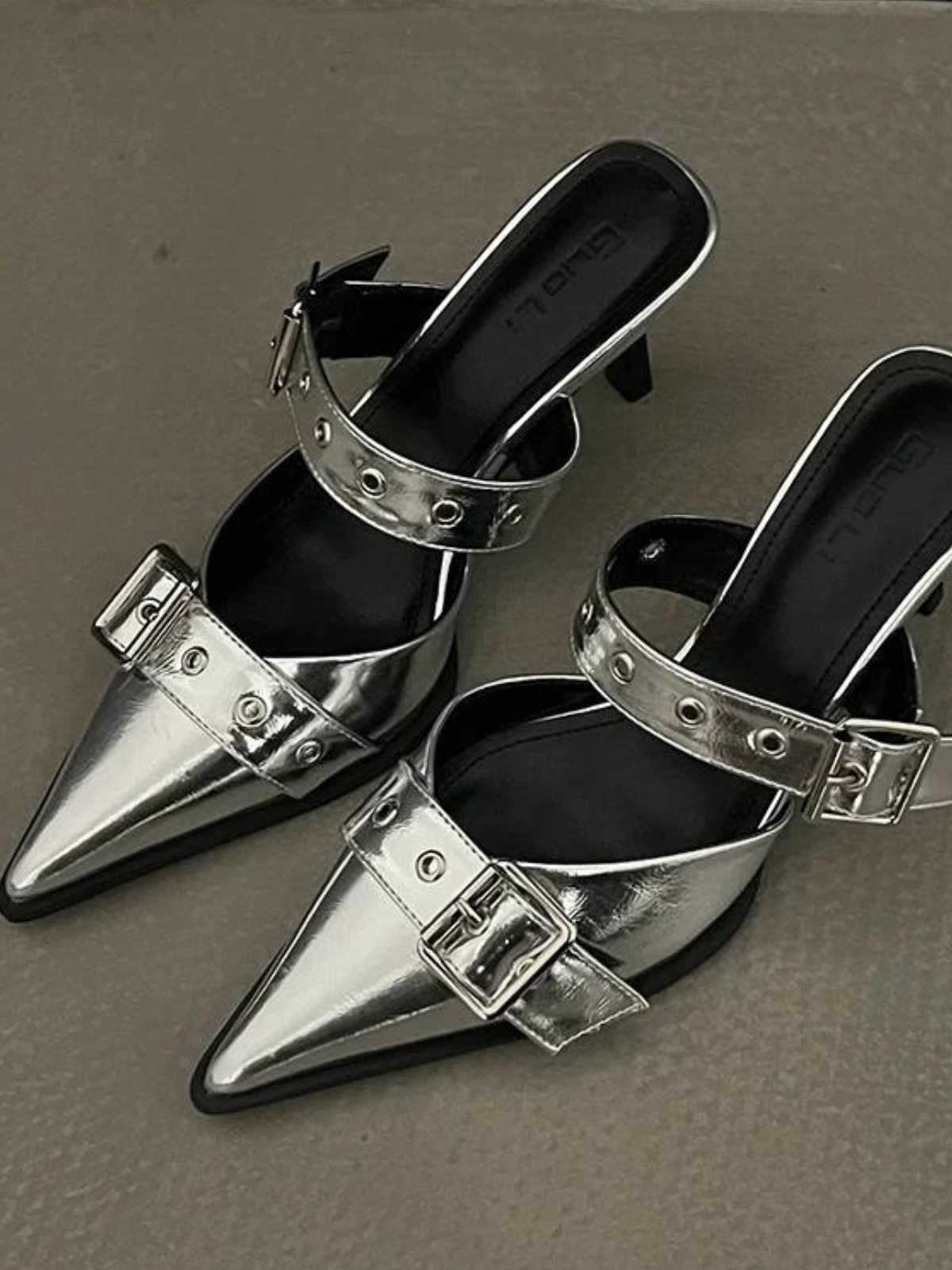 Buckle Strap Slingback Heels