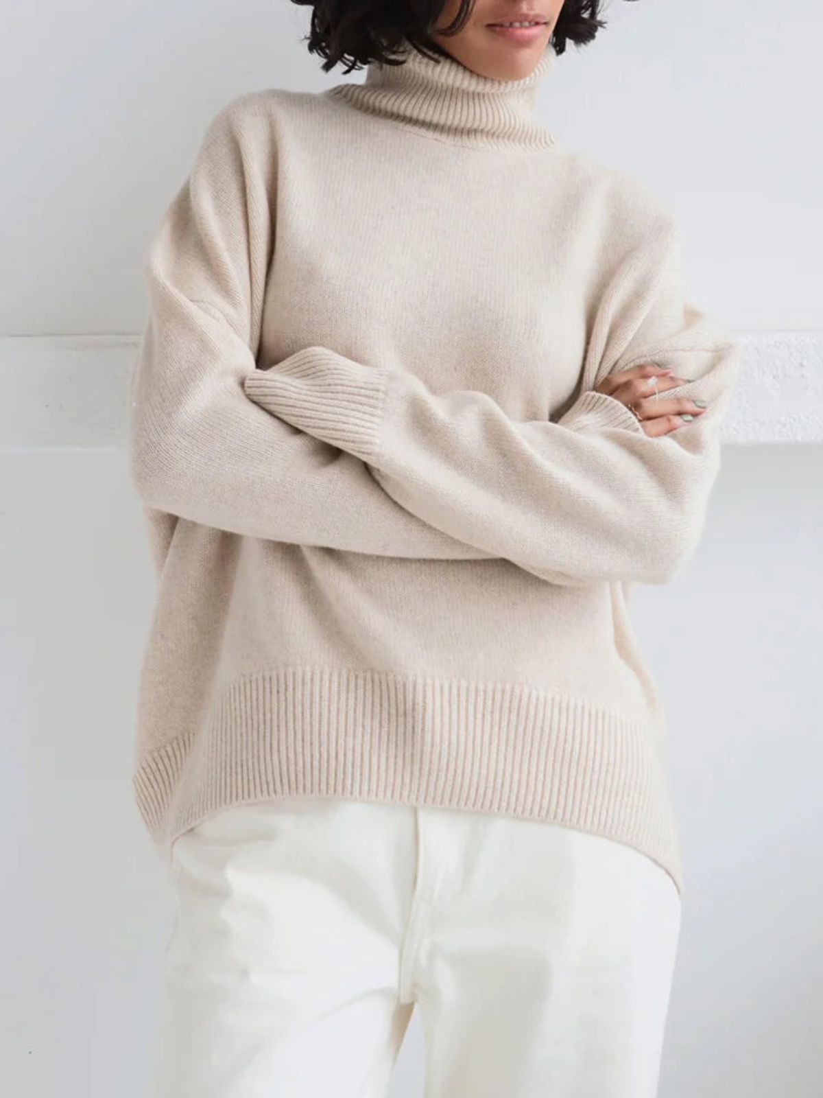 Soft Knit Oversized Turtleneck