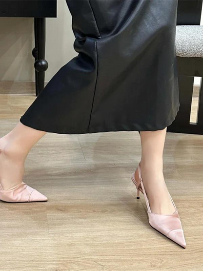 Buckle Strap Pointed Toe Pumps