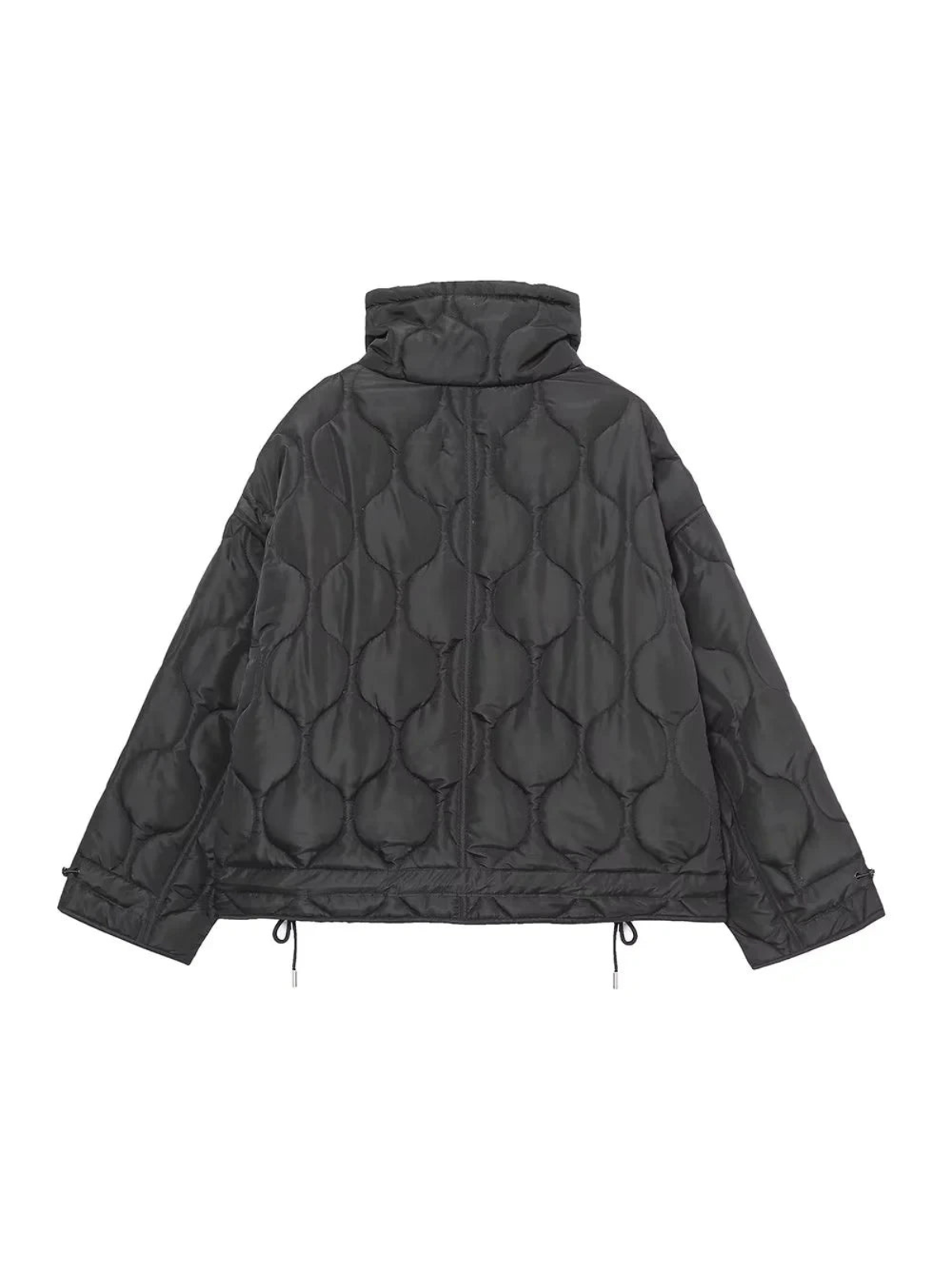 Drawstring Long Sleeve Puffer Jacket