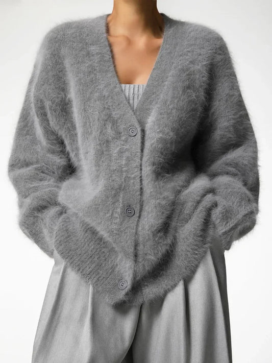 Single-Breasted Soft Knit Cardigan