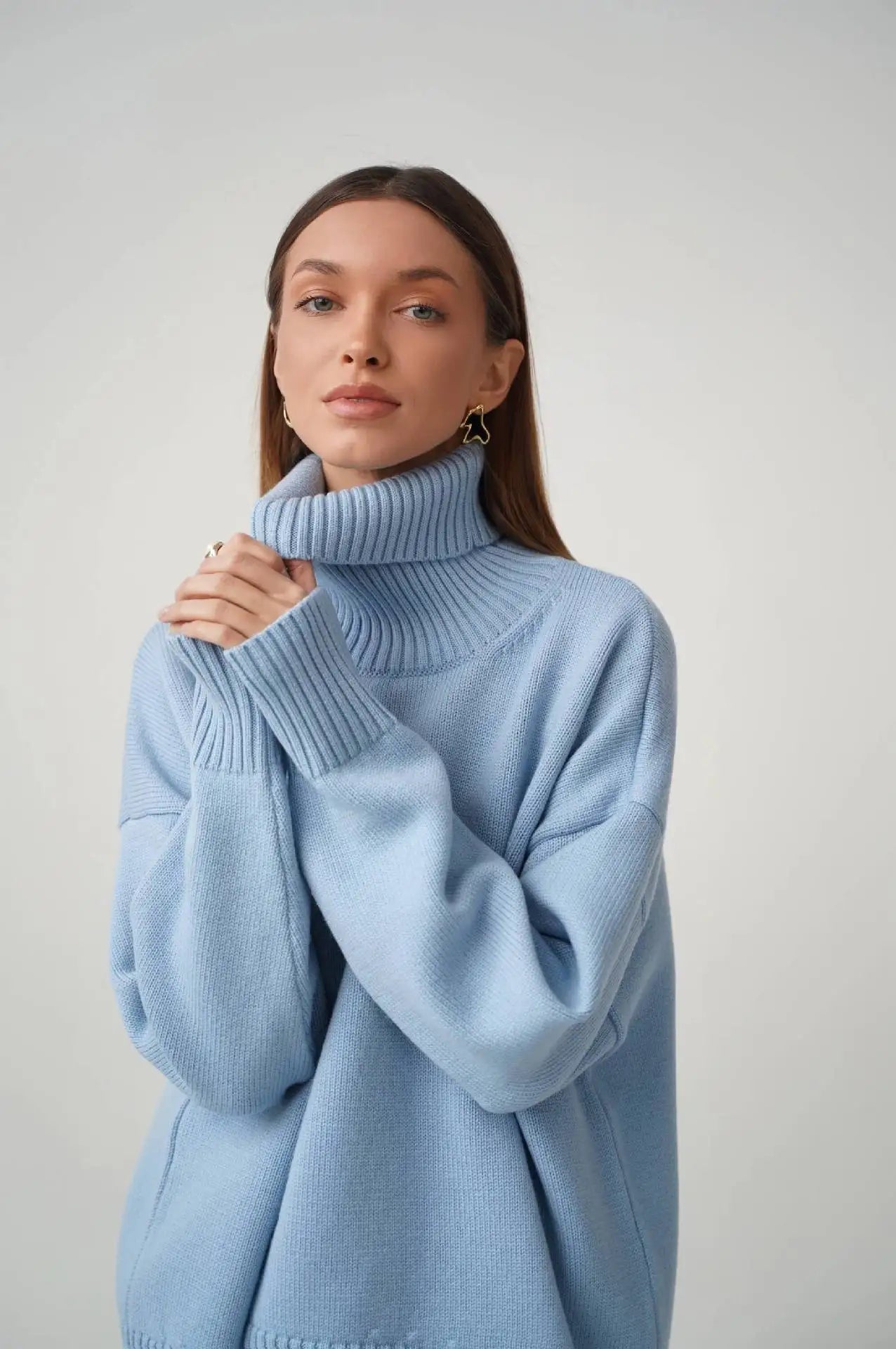 Cozy Oversized High-Neck Jumper