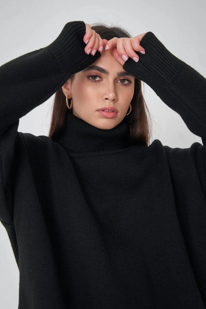 Cozy Oversized High-Neck Jumper