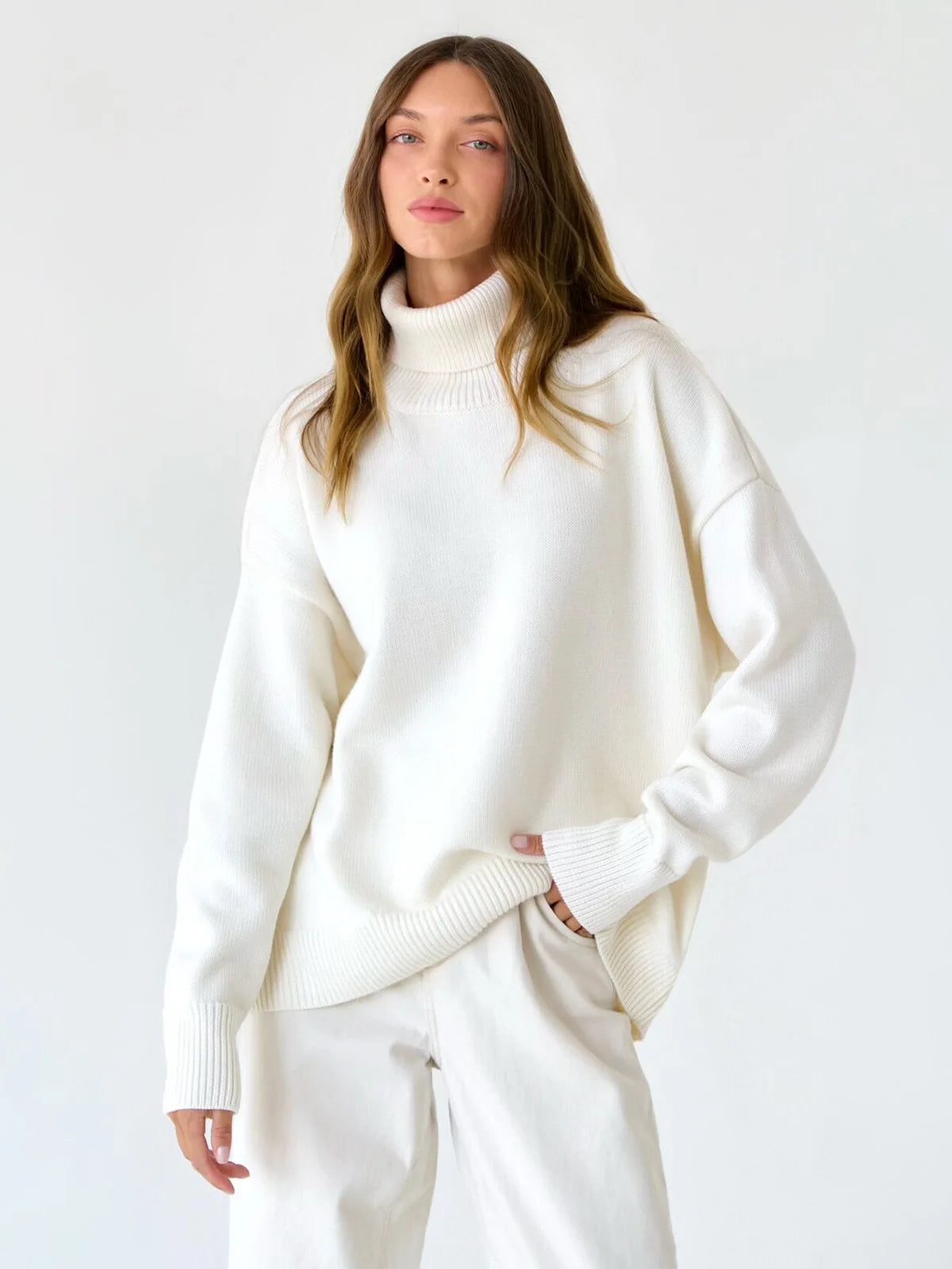 Cozy Oversized High-Neck Jumper