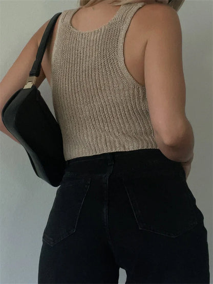 Casual Tie-Front Tank Top