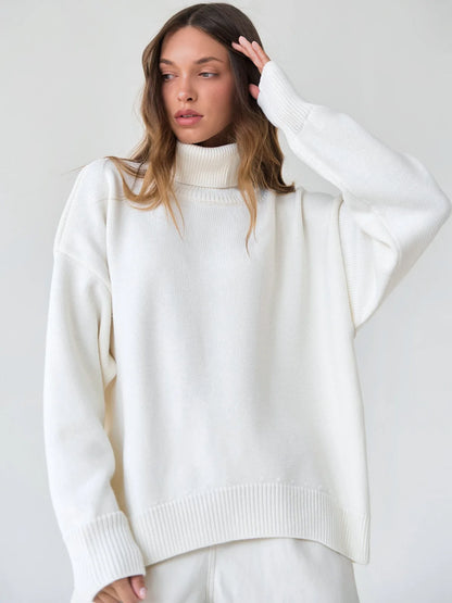 Cozy Oversized High-Neck Jumper