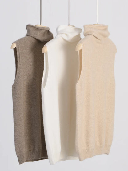 Sleeveless Turtleneck Vest